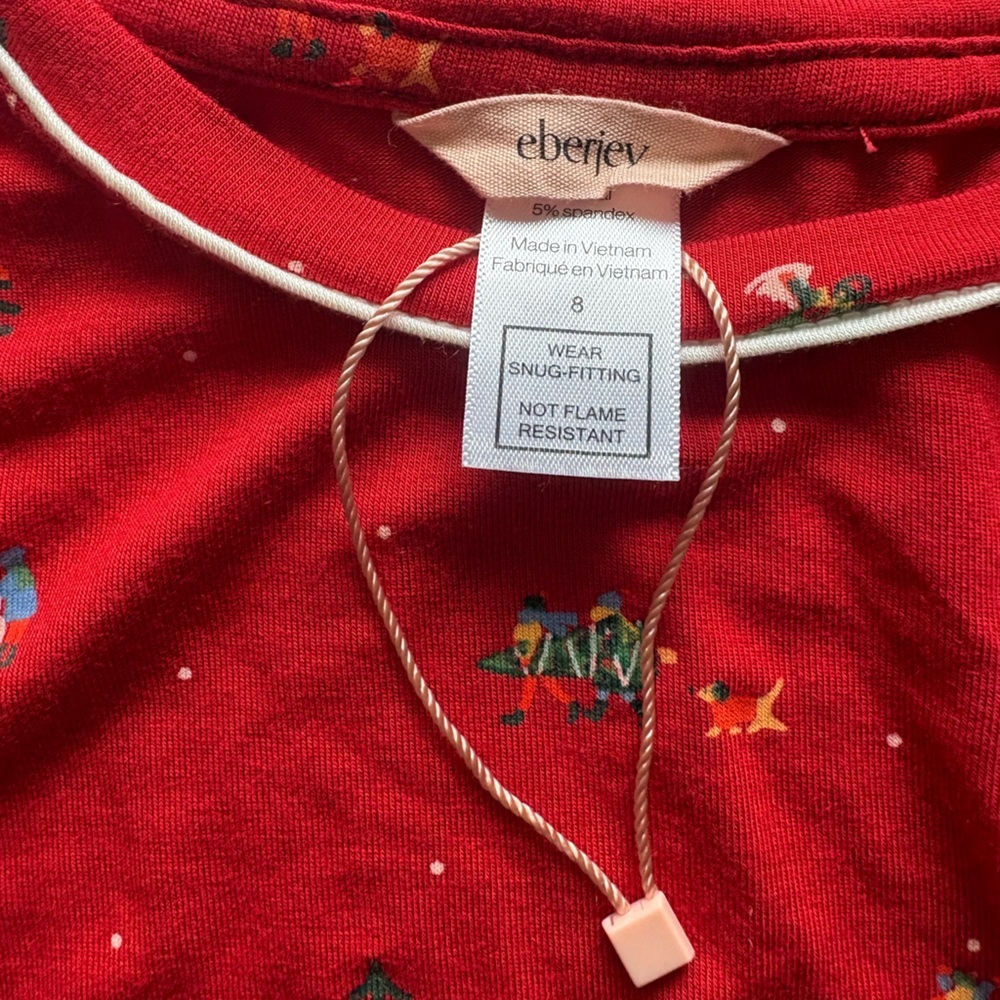 Eberjey Red Kids Pajama Set - Picture 2 of 2